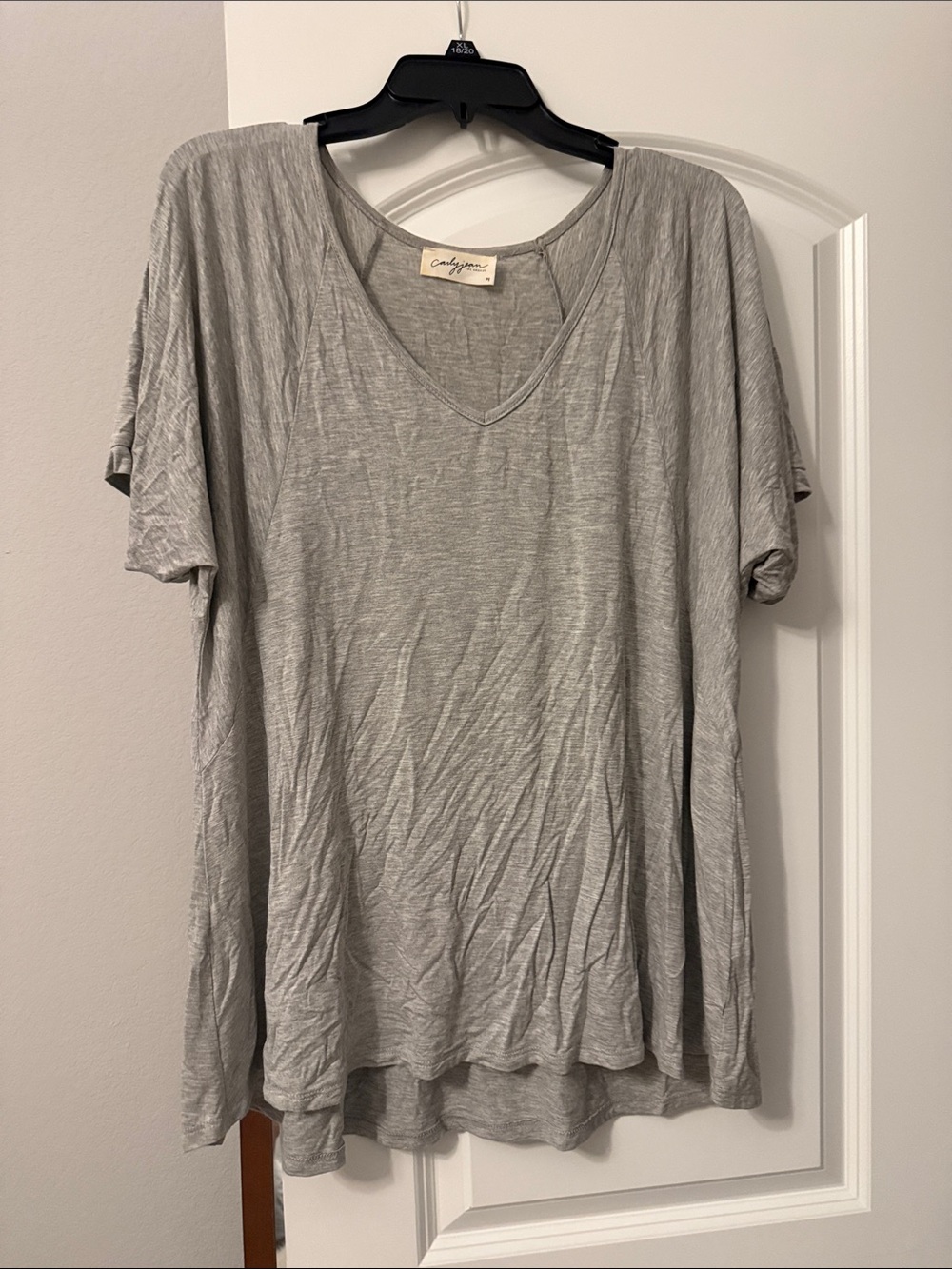 CJLA V-Neck Women's Top - Light Gray